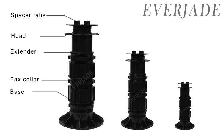Everjade Adjustable Raised Floor Paving Tile Support Pedestals