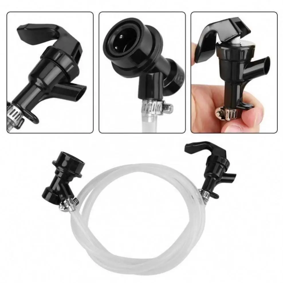 Picnic Tap Dispensing Kit, Flexible PVC Tube Quick Disconnect Set with Picnic Tap Draft Beer Keg Dispensing
