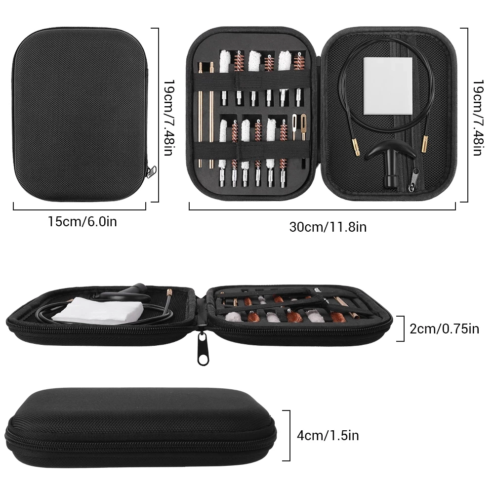 20 Pcs Universal 9MM Gun Cleaning Kit cleaning cloth Efficient cleaning kit