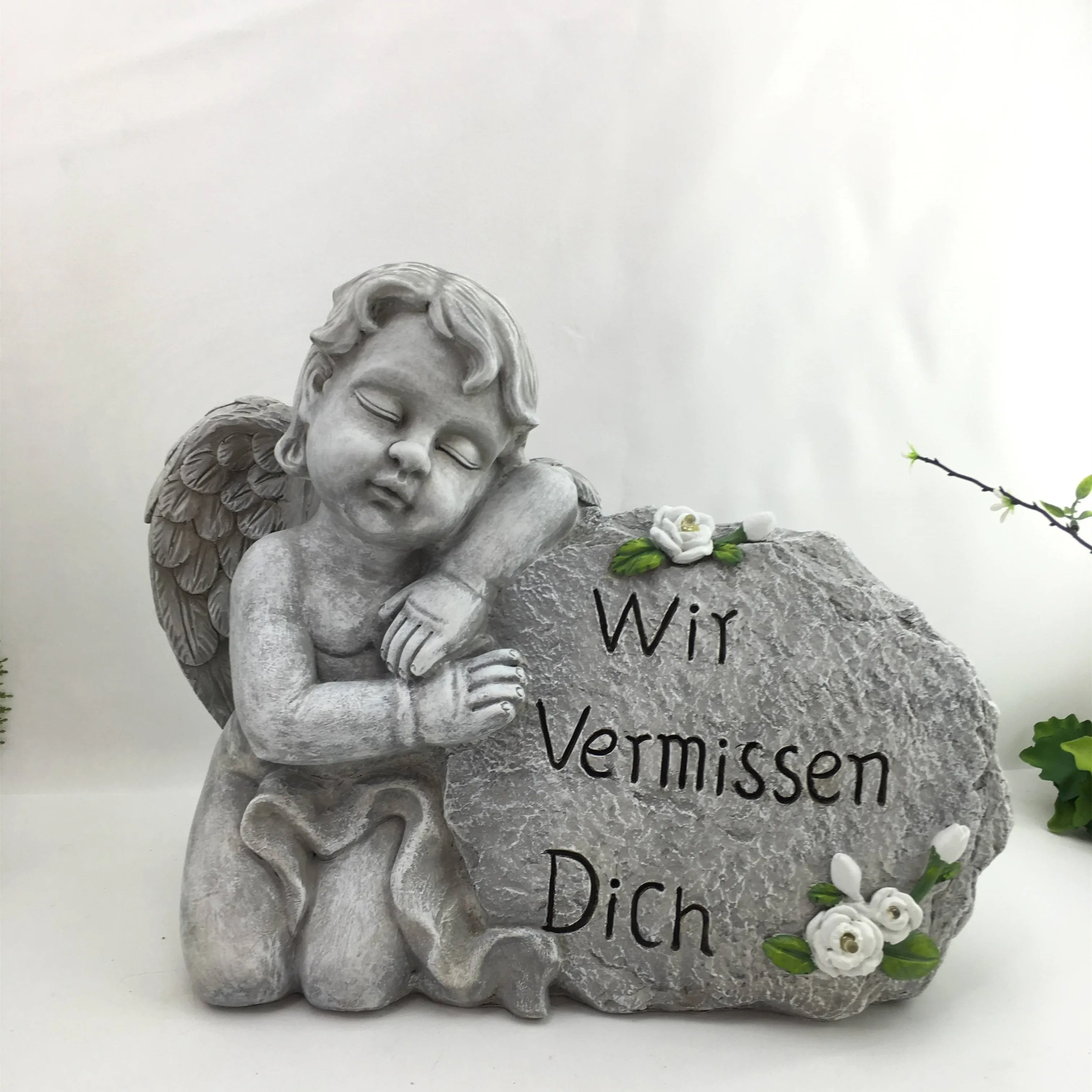 Custom Garden outdoor remembrance grave dog statue pet memorial stones resin grave statues dog memorial