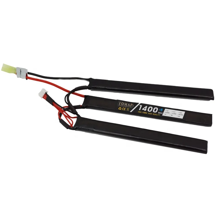 
Durable and powerful rechargeable 3s 1400mAh soft pack rc gun lipo battery 11.1v 