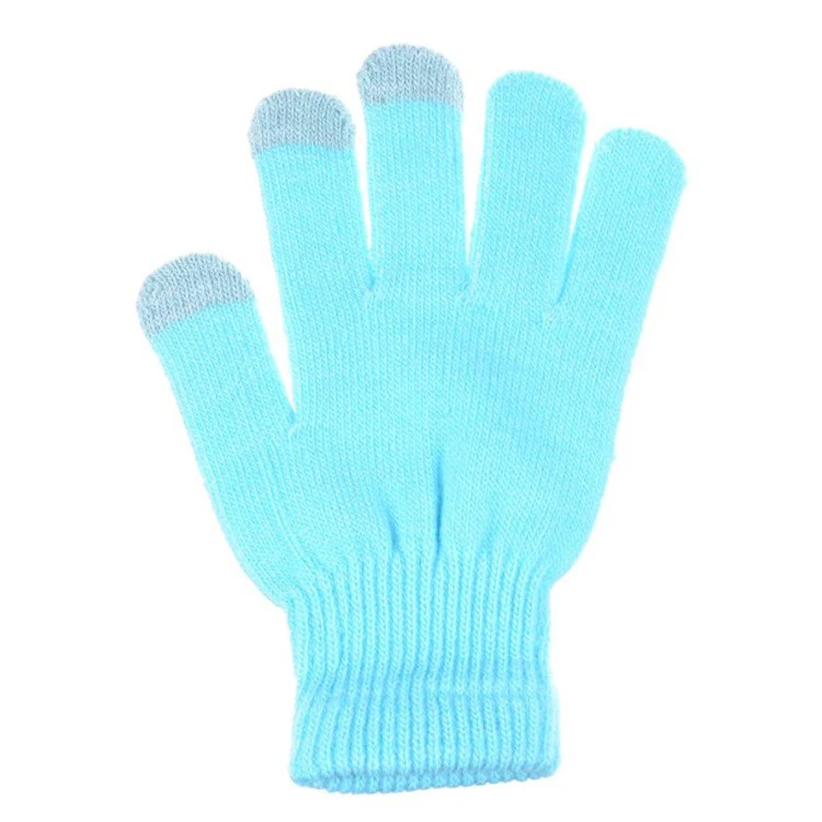 Wholesales cheap acrylic magic knitted gloves for winter ,one sizes fits all, with custom logo