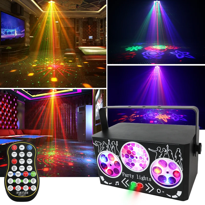 YSH Colorful Pattern Lamb DMX Sound Activated Dj Controller Full Color RGB Wedding Decorative Light Disco Lucer Dancing Floor