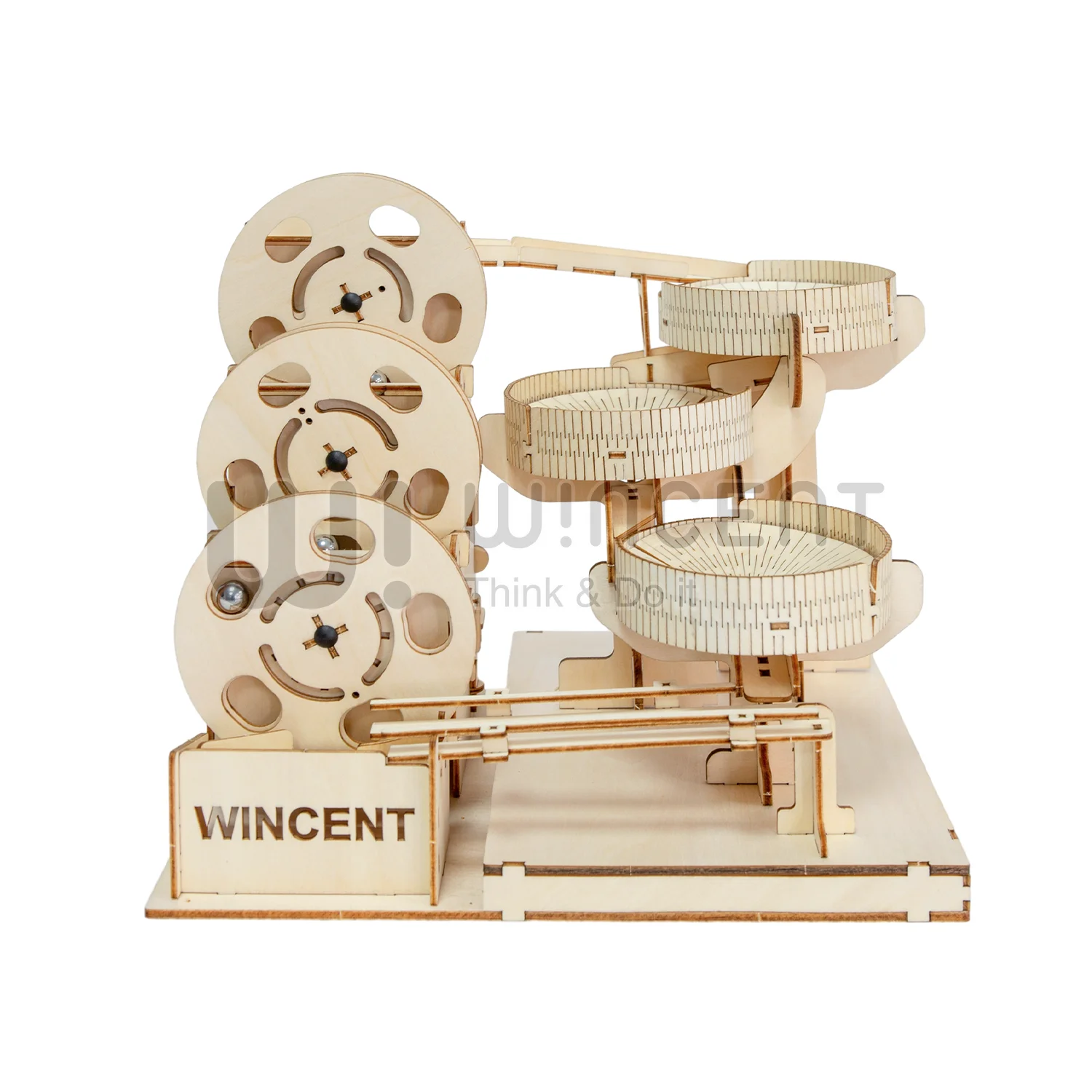 Wincent ODM New Product Assembly Toys DIY Marble Wood Run Wooden toys Puzzles 3D kits for adults
