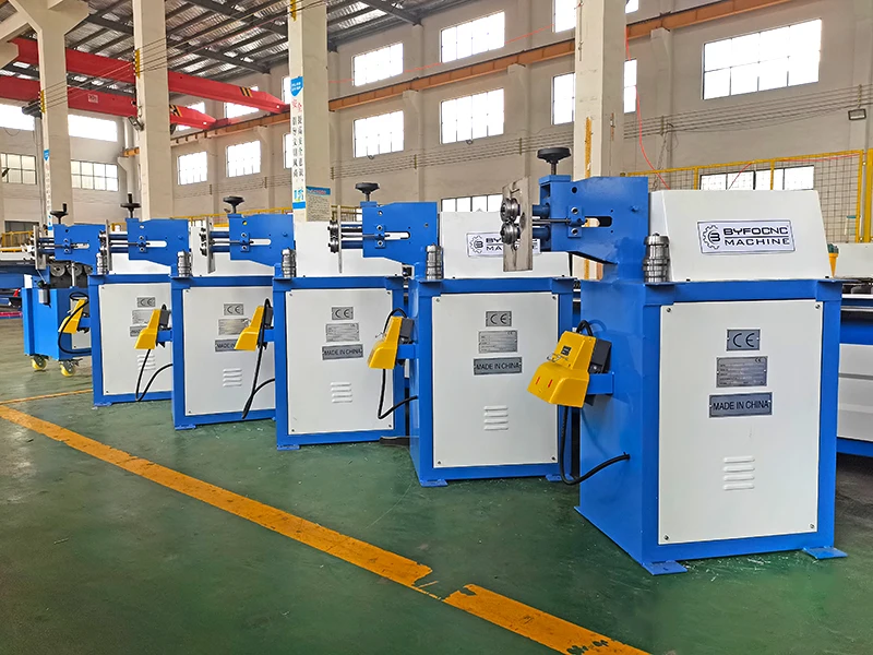 BYFO HVAC round duct sheet metal bead roller swag rotary machine