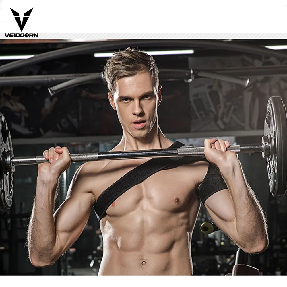 Compression Adjustable Shoulder Guard Brace Support Protector for Weight Lifting Sports