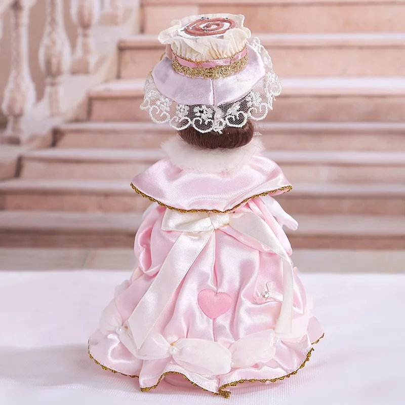 High end art decoration exquisite girls gift porcelain dolls girl luxury ceramic doll with dress