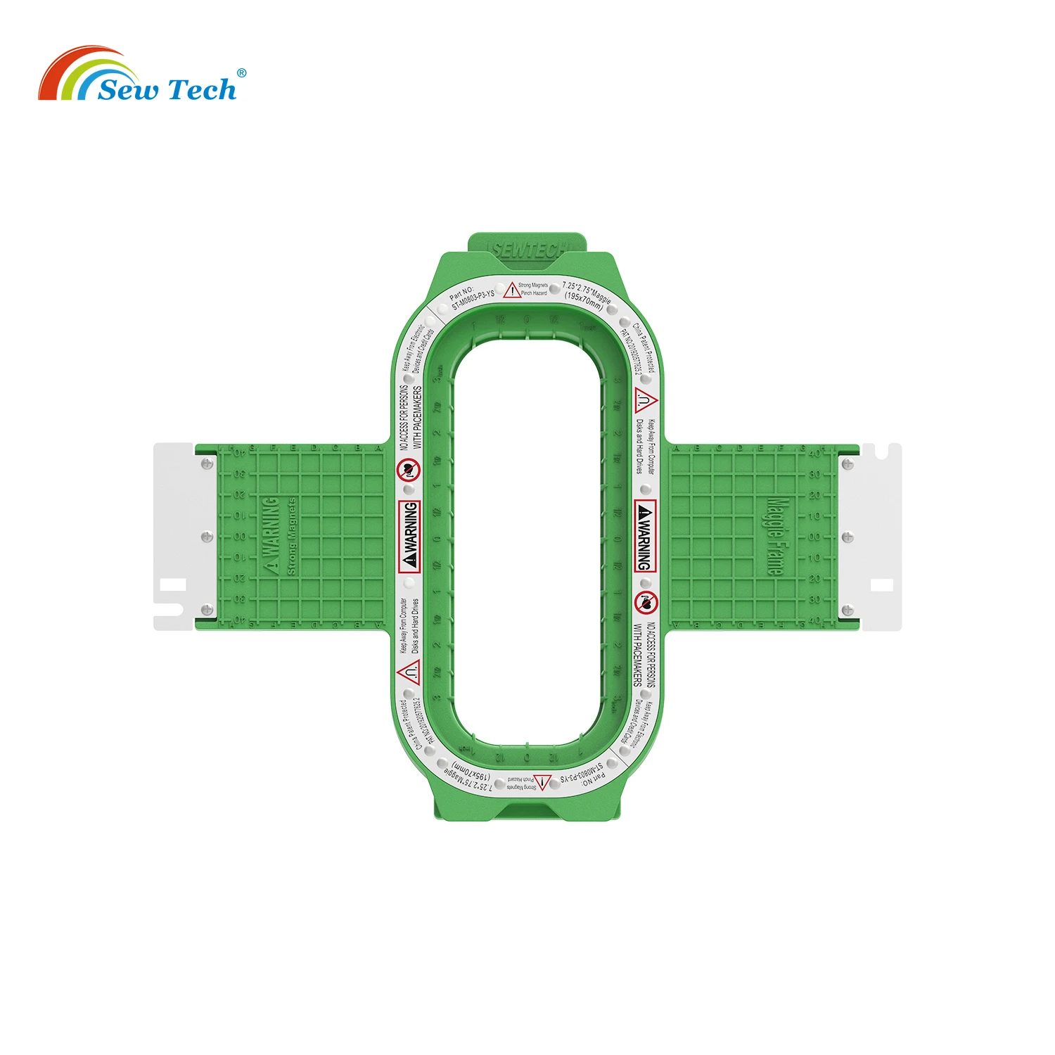 ST-M0803  (7.6inch*2.7inch  / 195mm*70mm) MaggieFrame Magic Magnetic Mighty Hoops for SWF Embroidery Machines