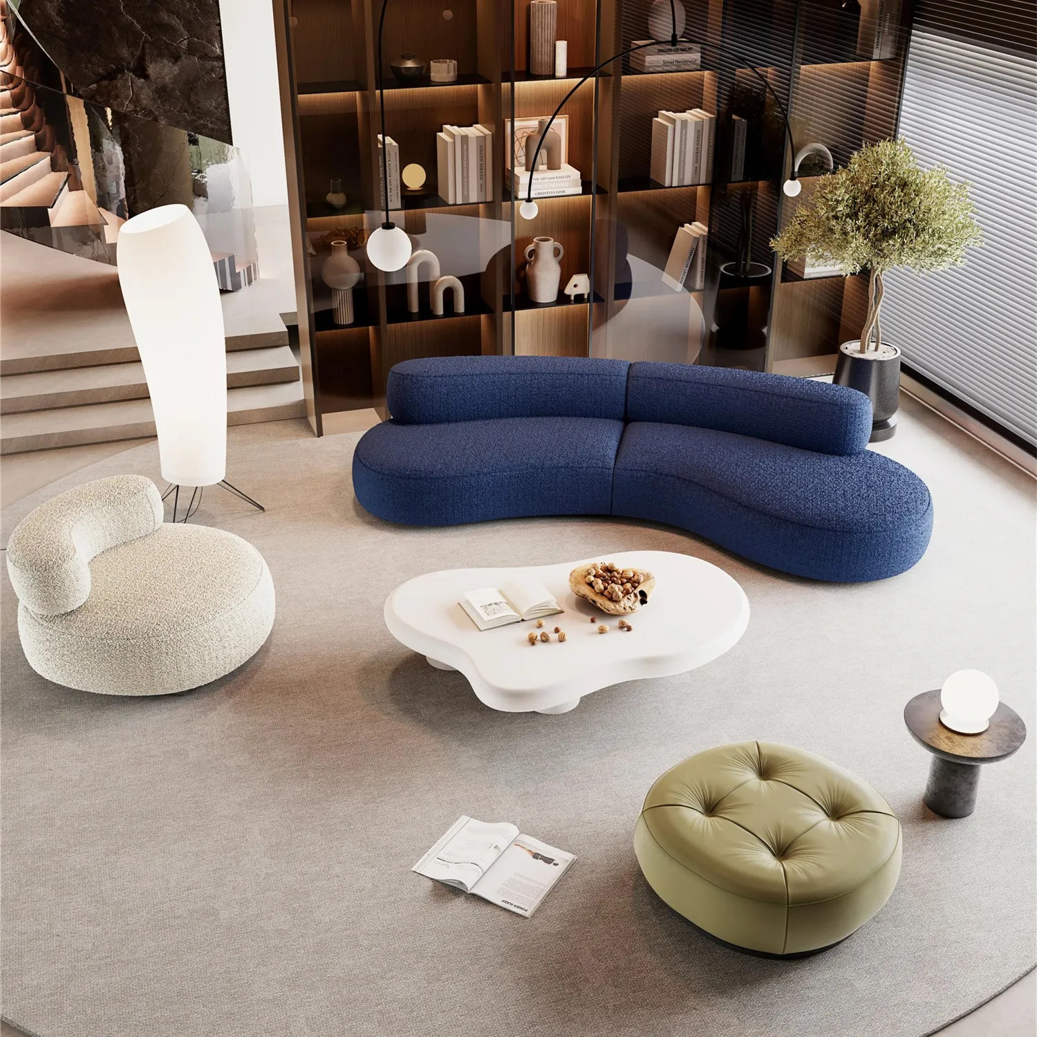 Velvet Section High Quality Living Room Compressed Sofa Fabric Italian Design Furniture Italianate Style Compression Sofa Set
