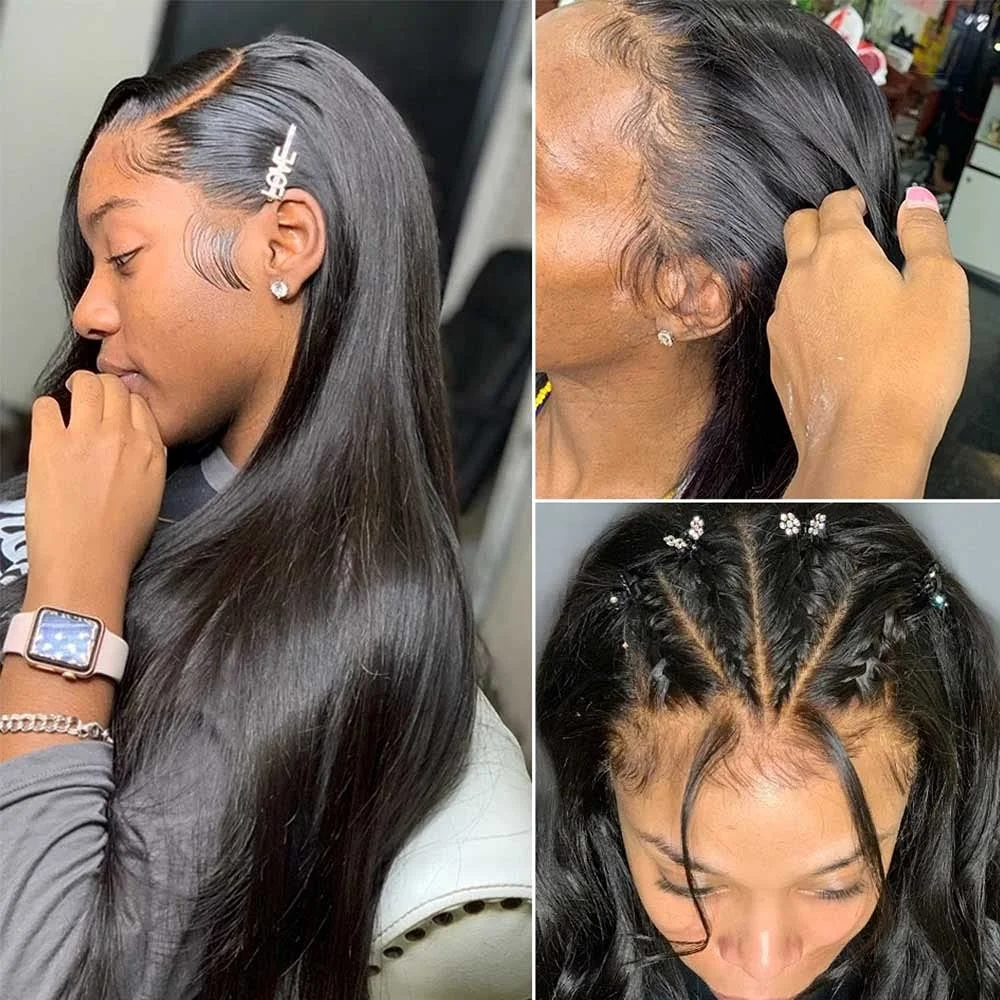 Fuxin Glueless Lace Front Wigs with Baby Hair Brazilian Hd Lace Frontal Wig Vendor Transparent Human Hair Wigs for Black Women