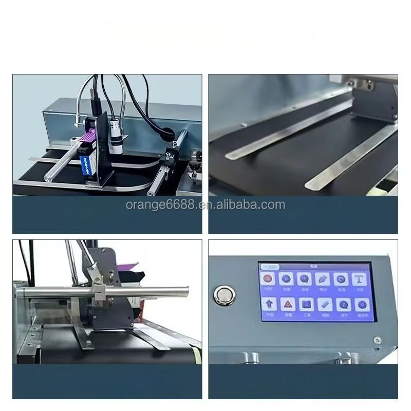 4.3 Inch Desktop Industrial Inkjet Printer Expiry Date Code Logo Batch Coding Printing Machine with Paging Feeder