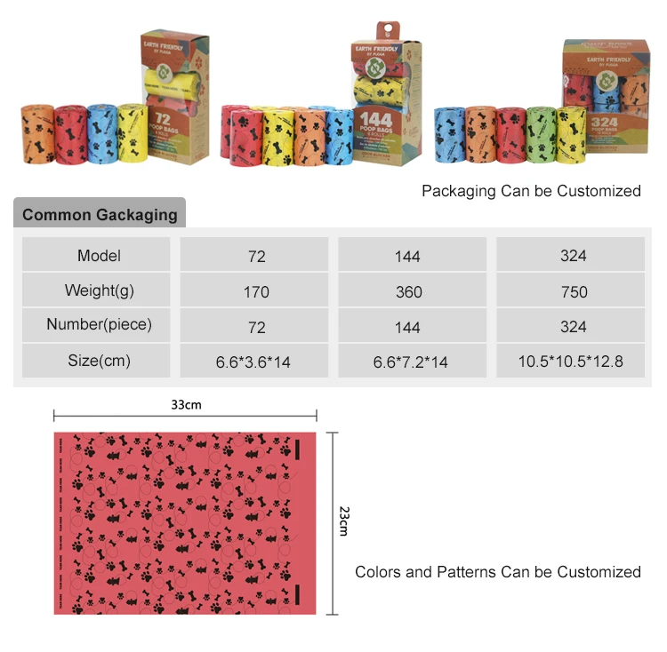 Wholesale  customized eco friendly high quality scented green biodegradable portable doggy poo dog waste plastic