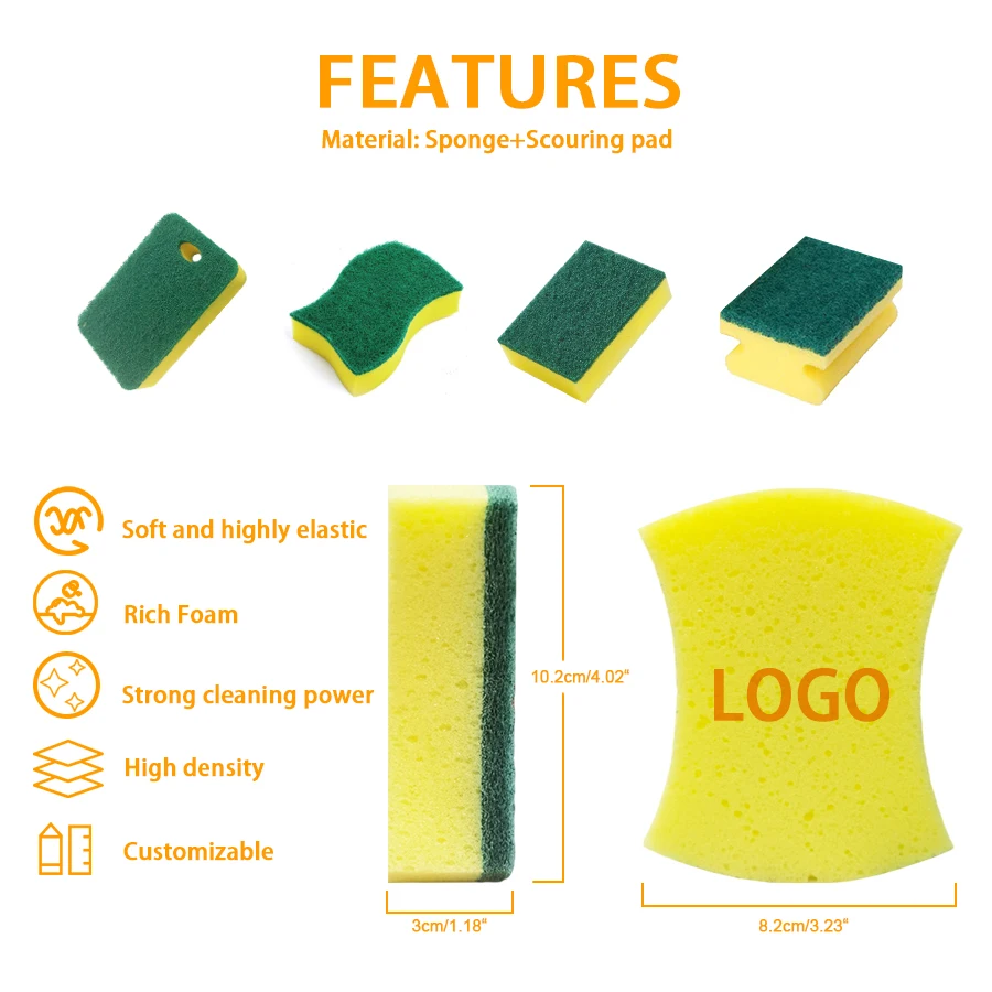 Waist-shape kitchen sponges Bowl Dish washing sponges Pot Cleaner dish sponges