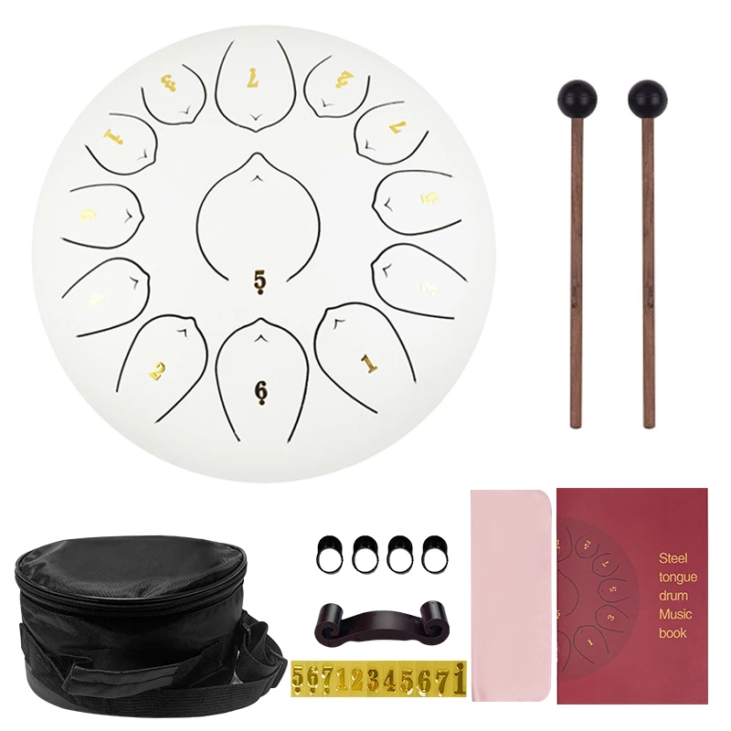 Отличный выбор для изготовления качество OEM 13 Примечания 12 дюймов стали язык барабан ударный инструмент ручной сковорода барабан для нового Трещотка с музыкальным обучением
