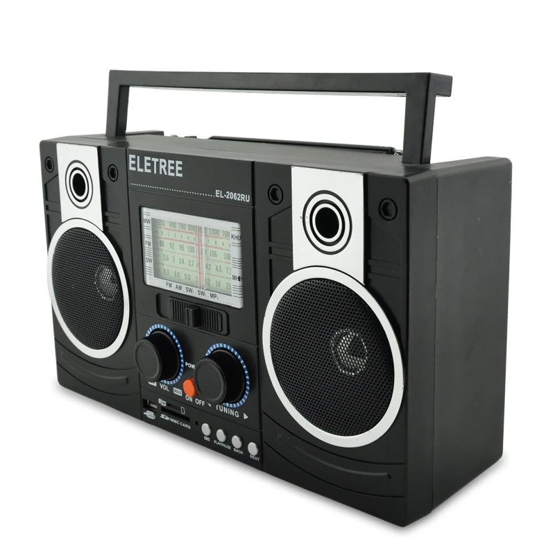 Eletree HOT sell Tuning Full-Band FM/MW/SSB/PLL Stereo Radio Receiver Portable Speaker Auto sleep digital fm radio