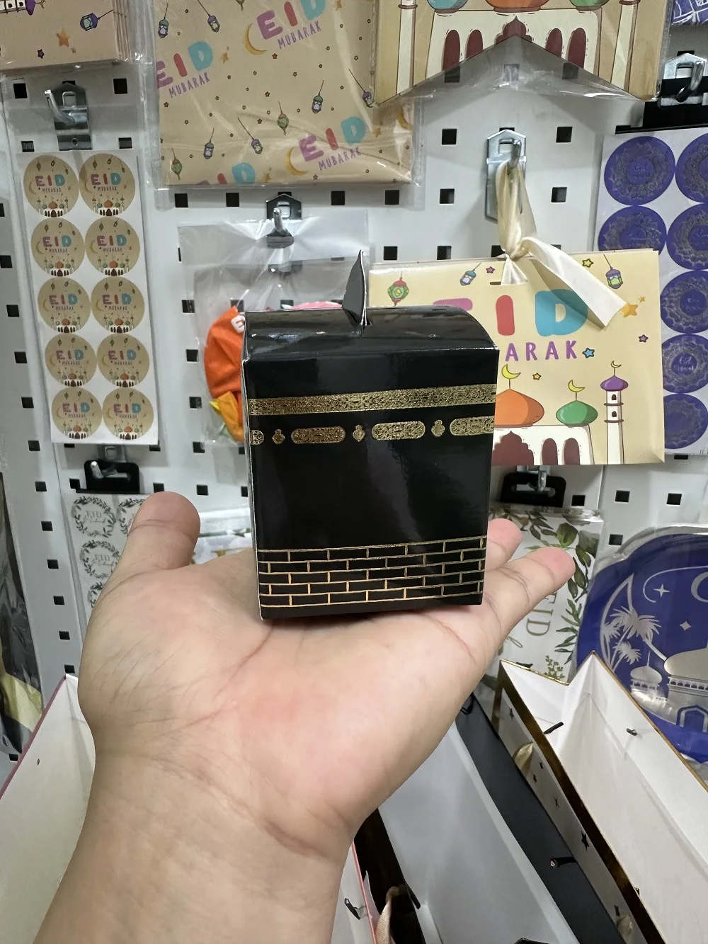 islamic muslim black gold hadj hajj umrah kaaba mini small candy box