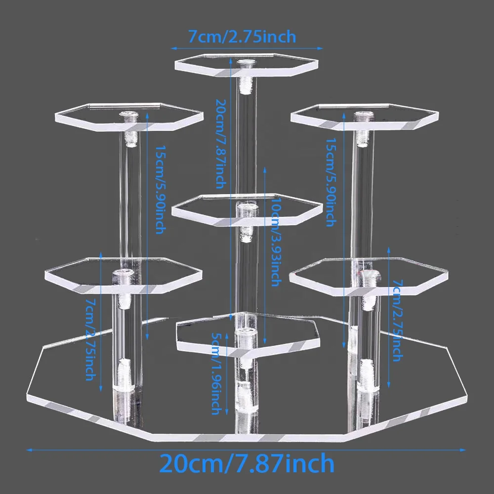 Acrylic 7 Tier Cupcake Stand Acrylic Tower Display Cake Display Rack Acrylic Cake Display Stand