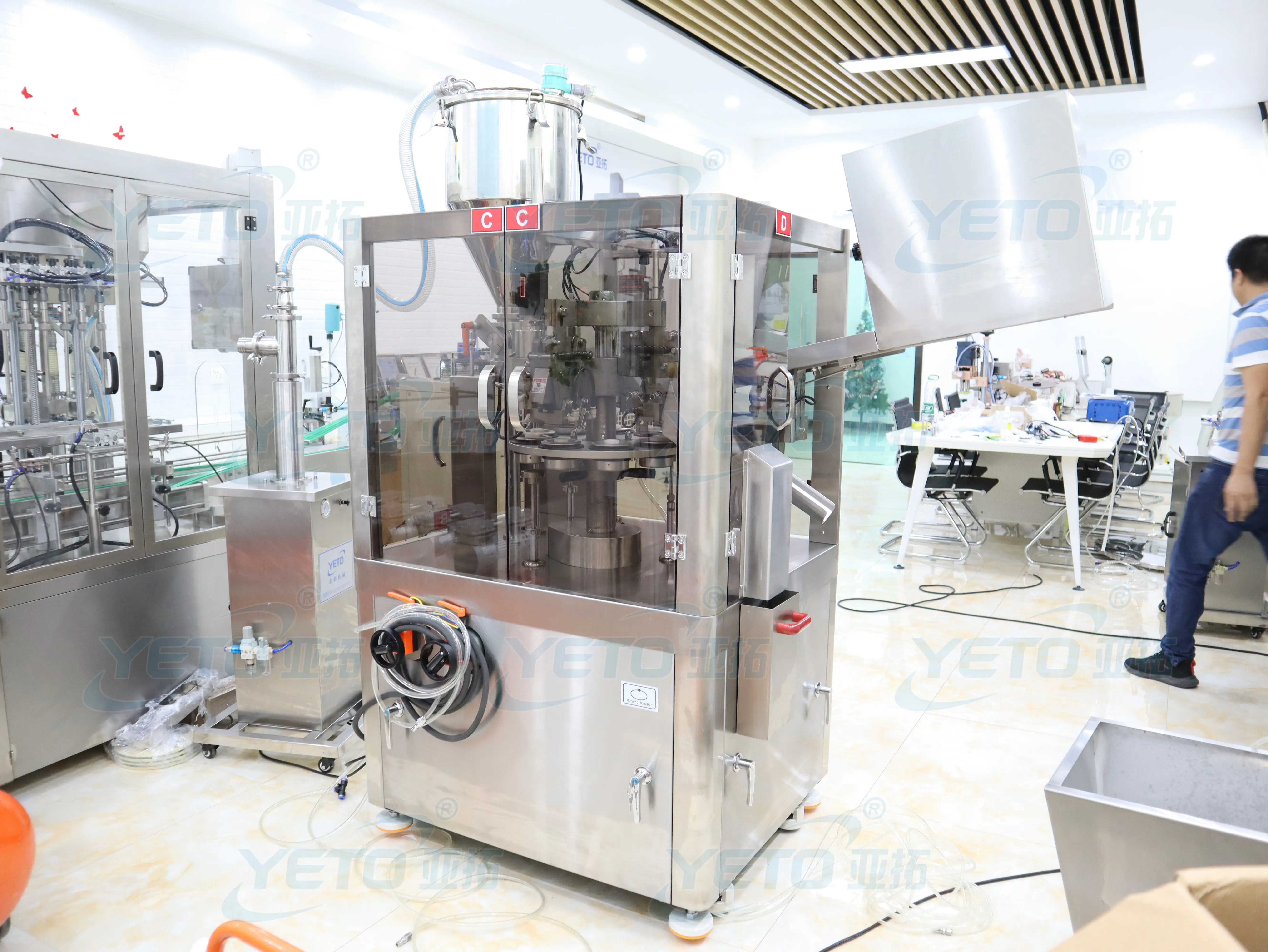 YETO-50ml 100ml Internal Heating Automatic Tube Filling  Sealing Machine Cosmetic  Plastic Tube Sealer Hand Cream Gel Shampoo