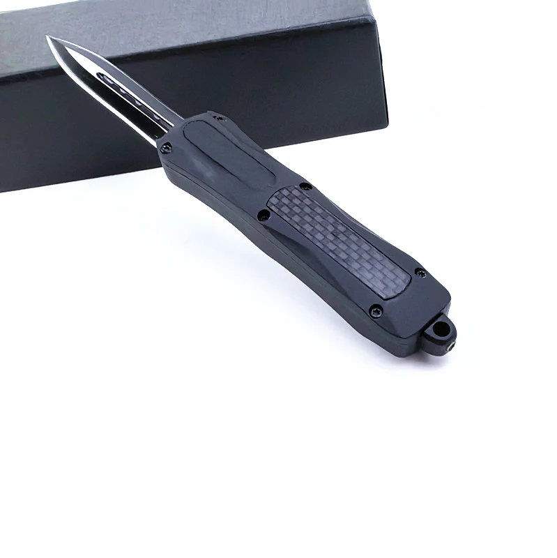 customized outdoor camping knife Rubber &plastic handle high hardness hunting pocket knife
