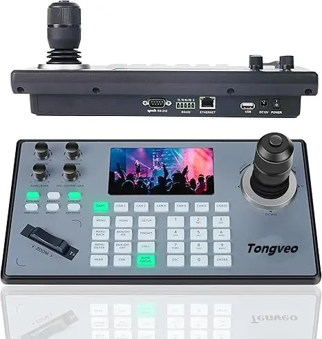Live streaming 20X PTZ conference camera AI tracking NDI camera and 4D joystick Controller  for church streaming broadcast