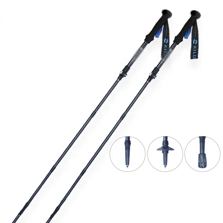 Manufacturers Customized Light weight High Quality Outdoor carbon fiber aluminium wholesale ski poles