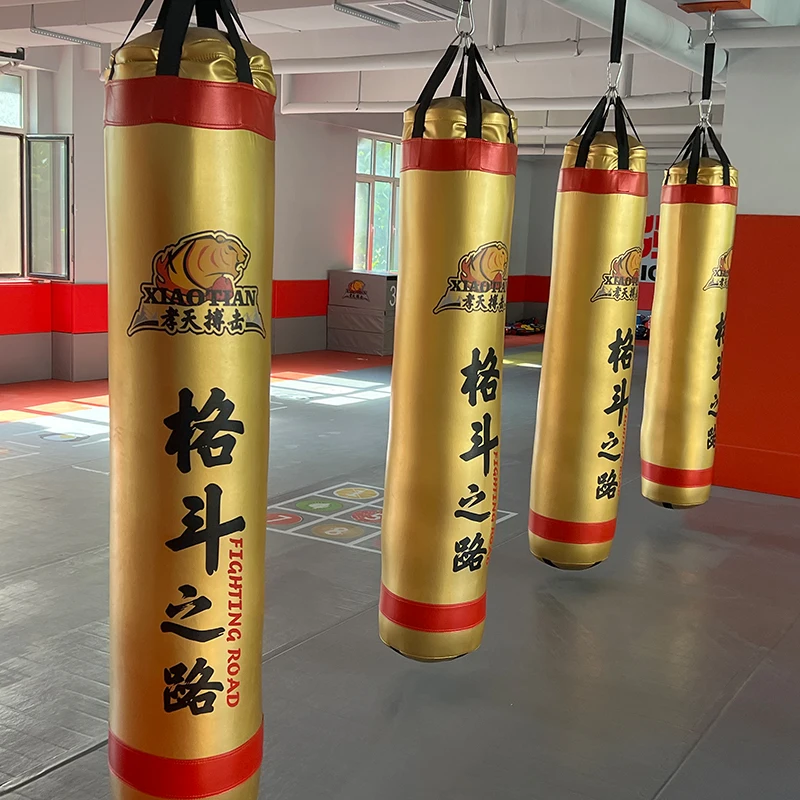 Boxing Bag Kickboxing Training Bags Mma Gym Pu Custom Logo Heavy Empty Punching Bag