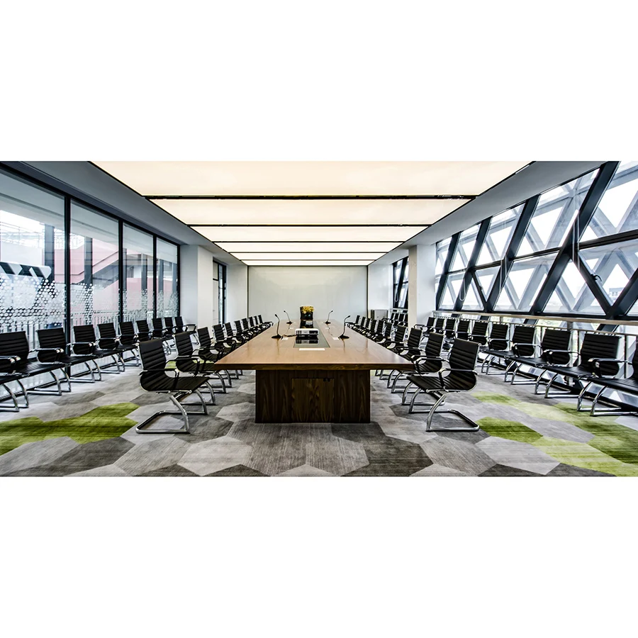 Заводская цена большой офисный Конференц-зал твердый деревянный коммерческий стол для конференций современный дизайн конференц-зал