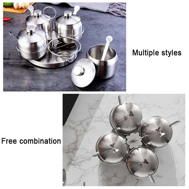 Набор кухонных контейнеров для специй из нержавеющей