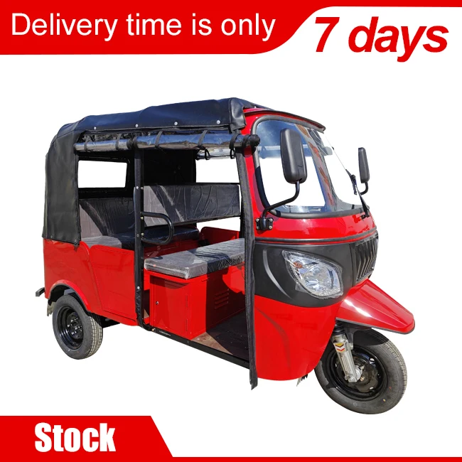 China factory stock three wheeler tuk tuk cab for sale tricycle only 7 days for delivery
