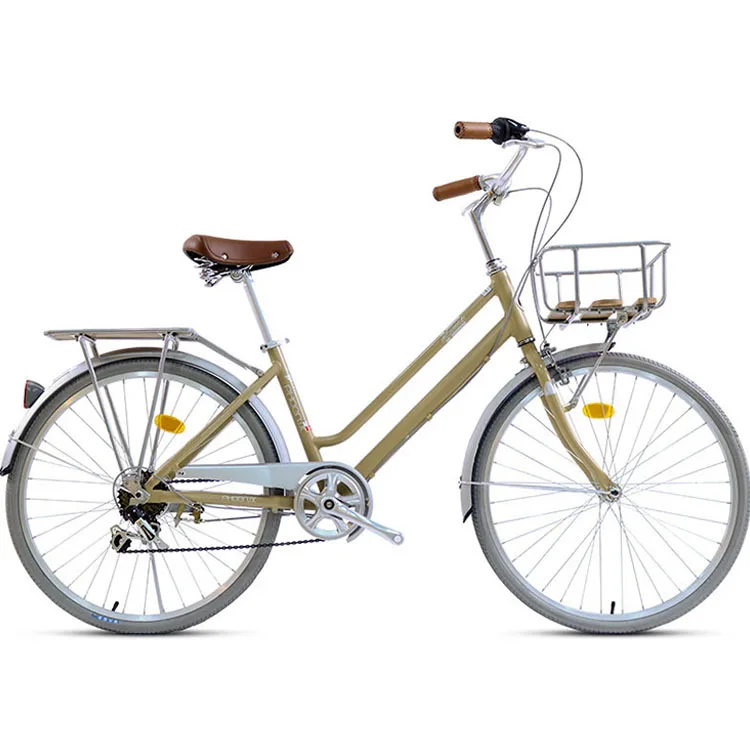 24 Inch Student Bicycle Lady Princess Cycling Classic Retro Road City Bike