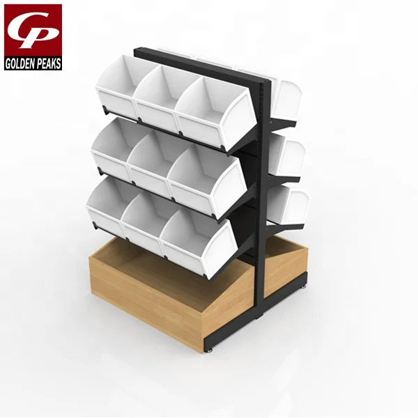 Custom Size Design Material Shelves Supermarket gondola Candy shelf display rack Shelving Supermarket Wood Snack Shelves 03