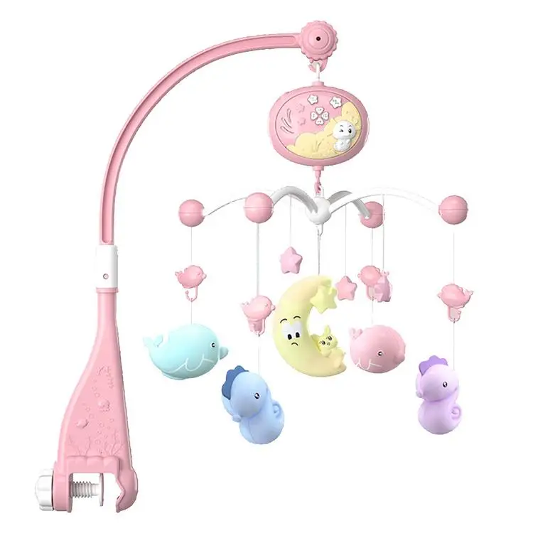 
high quality Baby Musical Crib Mobile with Timing Function Projector Remote Control and Lights Anti-skid Rotating Music Box 