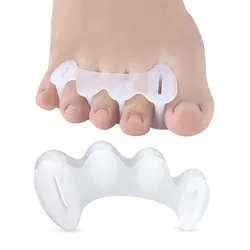 Wholesale new product three-hole silicone toe separator big foot bone hallux valgus corrector bunion toe separator