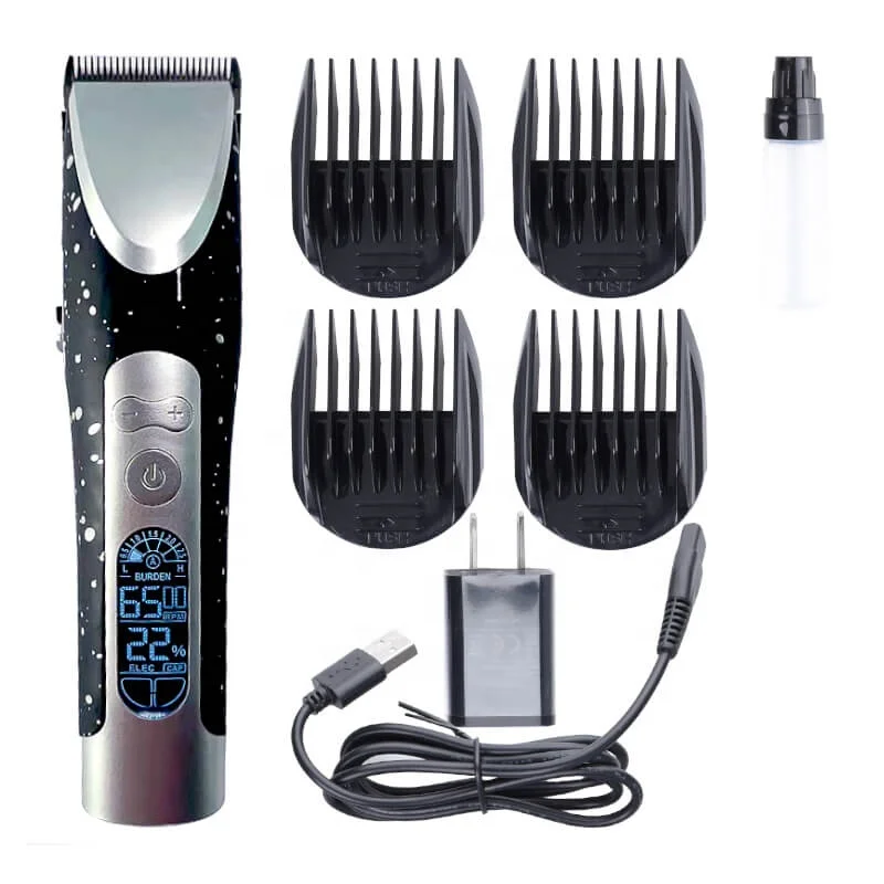 Hair Clippers for Men Professional Hair Cutting Machine with LCD Display Cordless and Quiet Hair Trimmers
