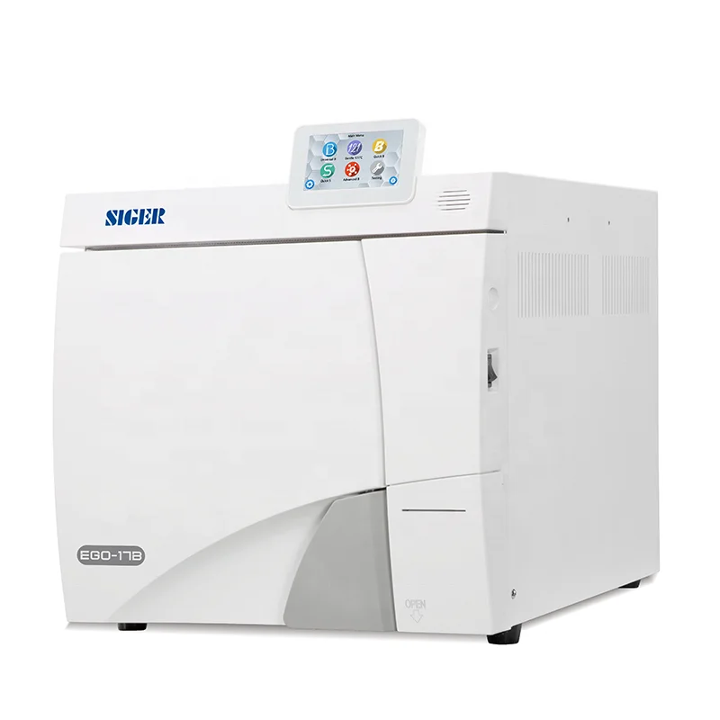 
Siger Medical CE Approved Factory supply Color touch screen High quality parts Italian electromagnetic pump dental autoclave 