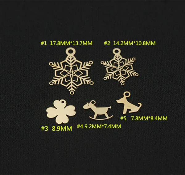 Designer Inspired Charms for Jewelry Making 14K Gold Filled snowflake charm pendant
