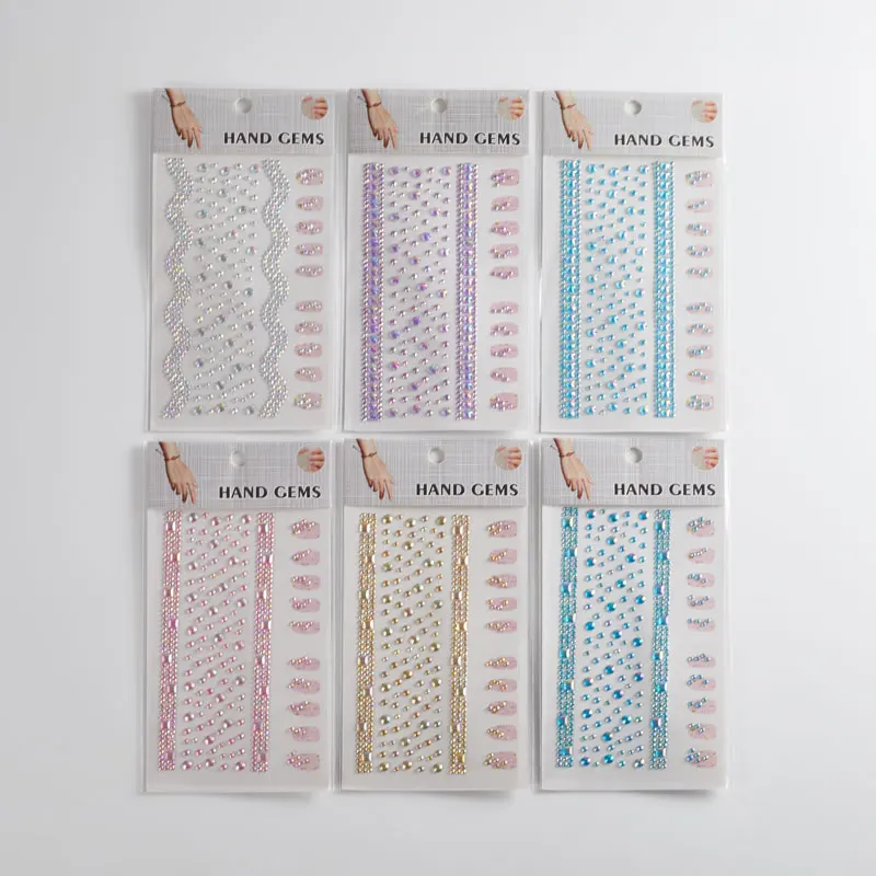 ester festival self adhesive gems sticker Crystal Rhinestone Stickers for hand body face