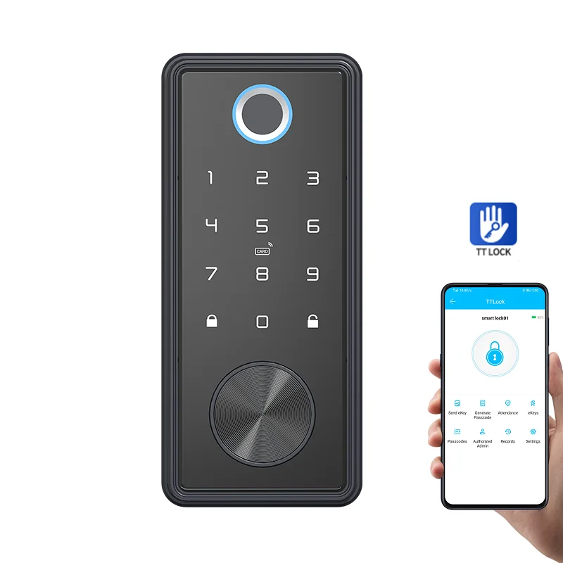 Wholesale TTLOCK app biometric outdoor fingerprint door smart lock smart lock