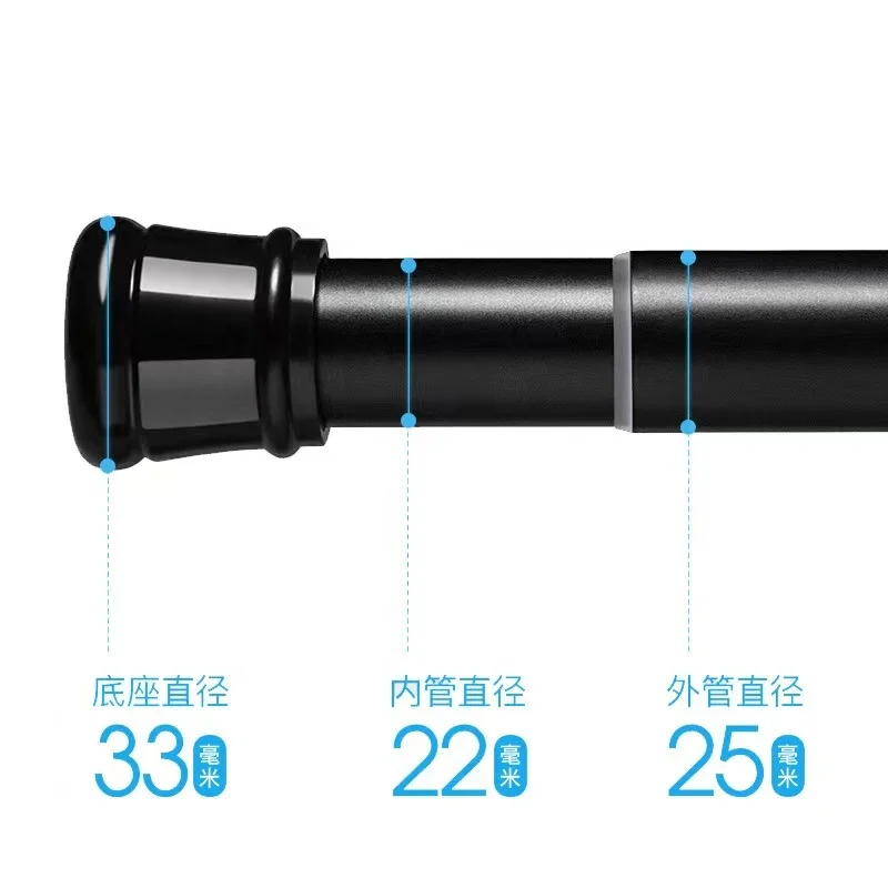 Shower Curtain Rod no-punch Adjustable Shower Rod Rustproof Stainless Steel Curtain Rod for Bathroom Fitting Room