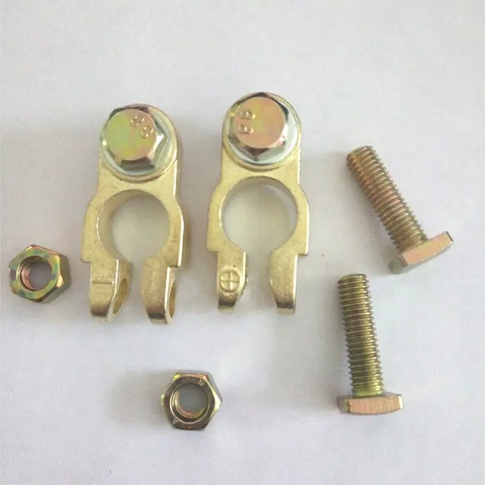 Brass Connectors 2PCS Quick Release Disconnect Car Positive Negative Battery Terminal