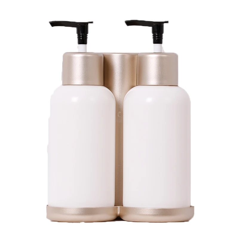China Factory Price Customized Box Logo Packing Graphic Technical   Double Soap Dispenser Pumps Black For Hotel