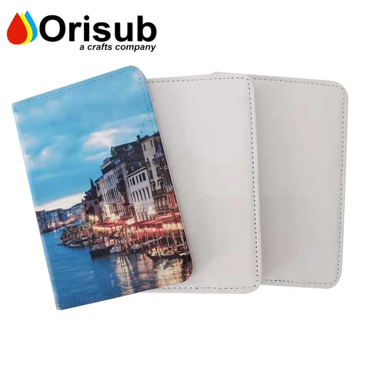 Personalized pu leather passport cover sublimation