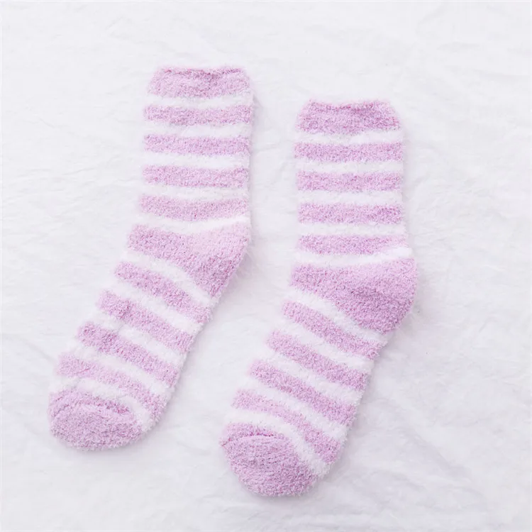 Лидер продаж модные пушистые женские носки из микрофибры с узором на заказ