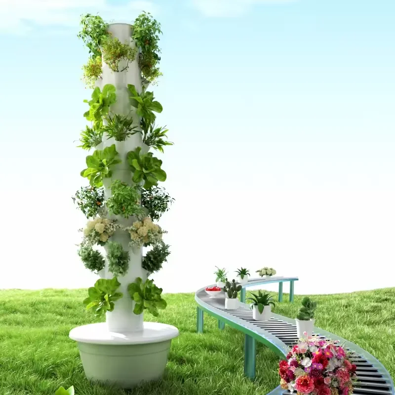 Hydroponics Growing System Indoor Vertical Plant Growing Tower 9 Layers Aeroponic Tower on Sale