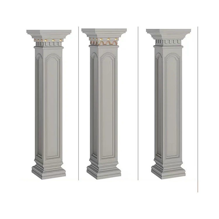 Outdoor Decorative ABS plastic concrete cast in place roman square and round pillar mold for cement columns