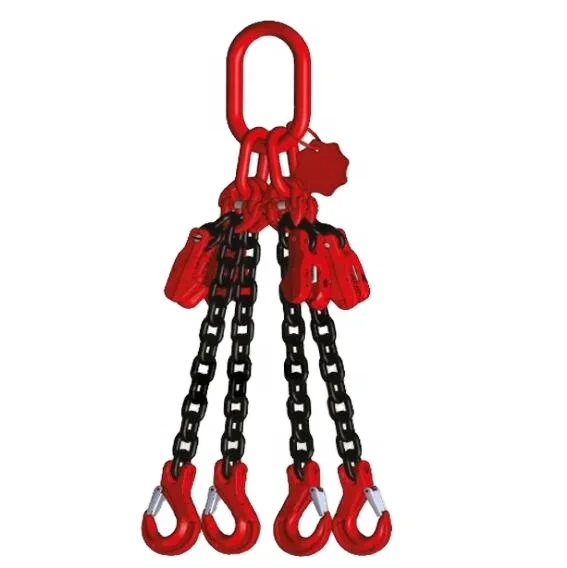 Rigging 4 strand chain sling 4 legs adjustable lifting chain sling