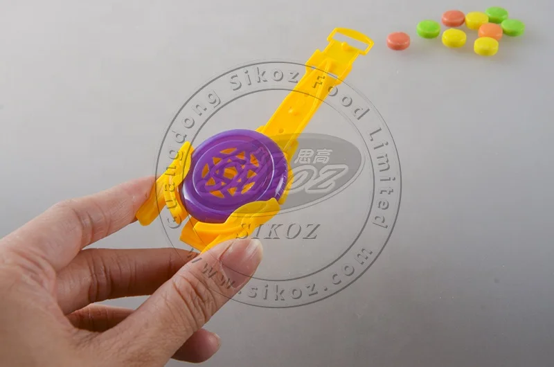 Plastic watch flying UFO  toy candy