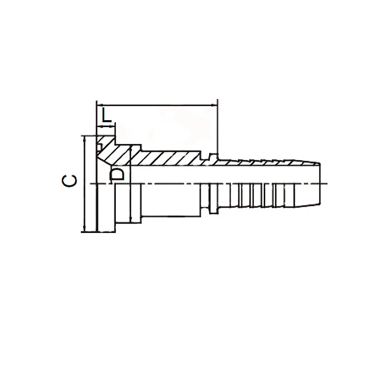 87611 Series SAE Flange Fittings: 6000 PSI High-Quality Carbon Steel for ISO 12151-3 and SAE J516 Hydraulic Applications