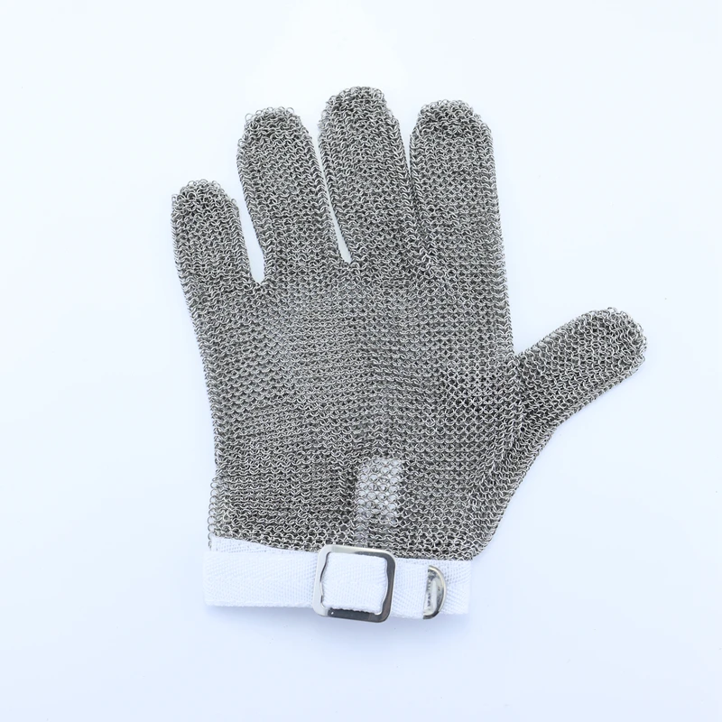 Stainless steel anti-cutting gloves Wire ring slaughter welding gloves Anti-cutting steel ring iron gloves