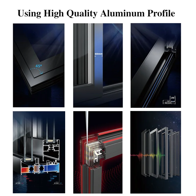 JBDhome Aluminum Alloy Mosquito Net Three-Track Tempered Glass Sliding Window Size Sliding Window Sliding Basement Windows
